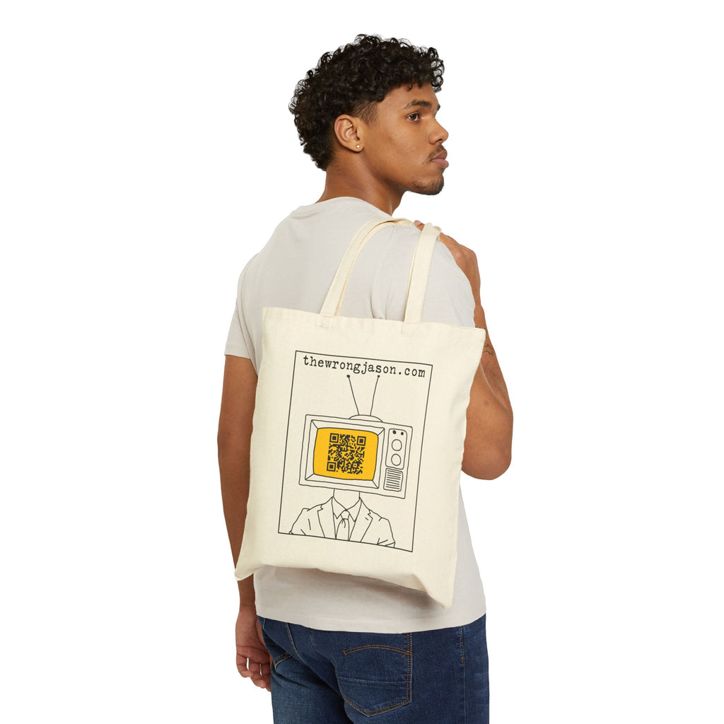 TV Head Canvas Tote Bag