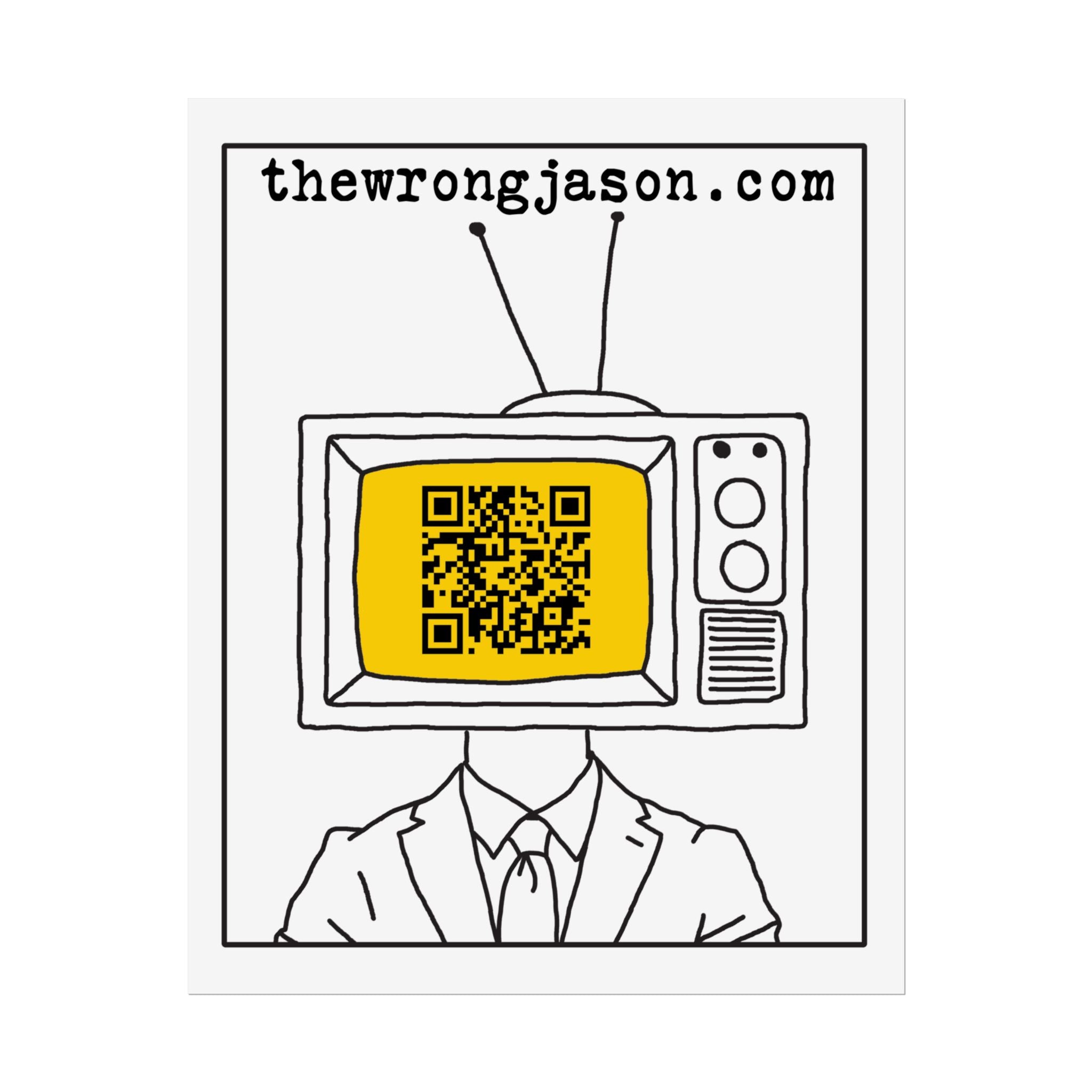 TV Head QR Art Rolled Poster