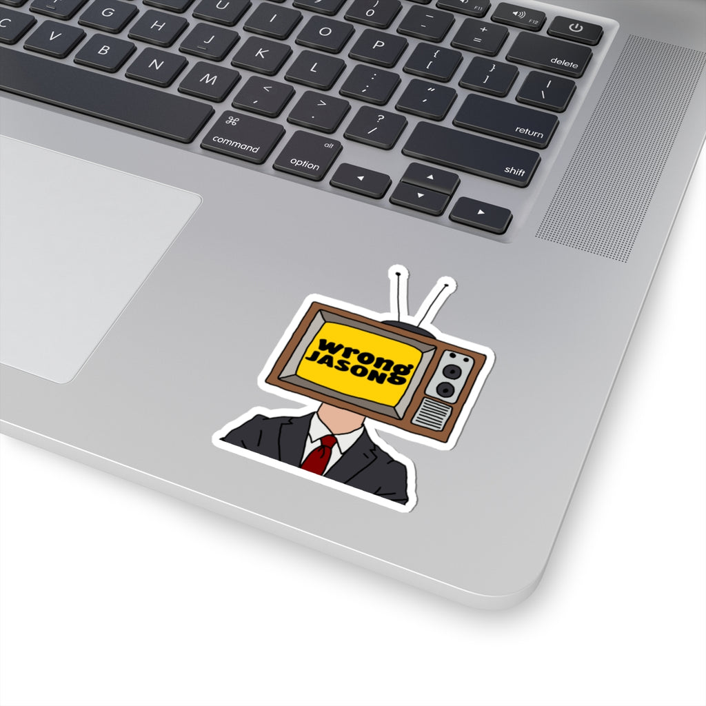 Wrong Jason TV Head Kiss-Cut Sticker