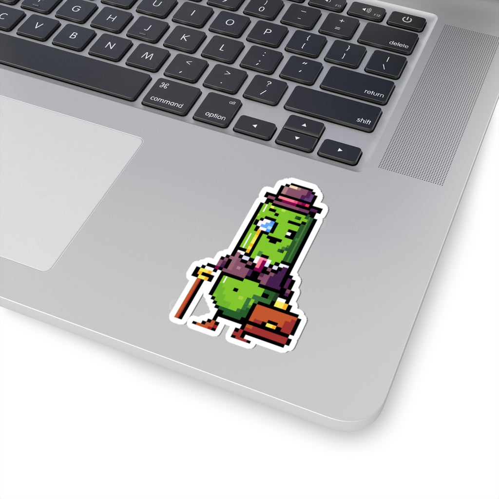 Pixelated Pickle Dude Sticker